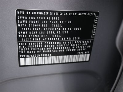 2020 Volkswagen Tiguan 2.0T S