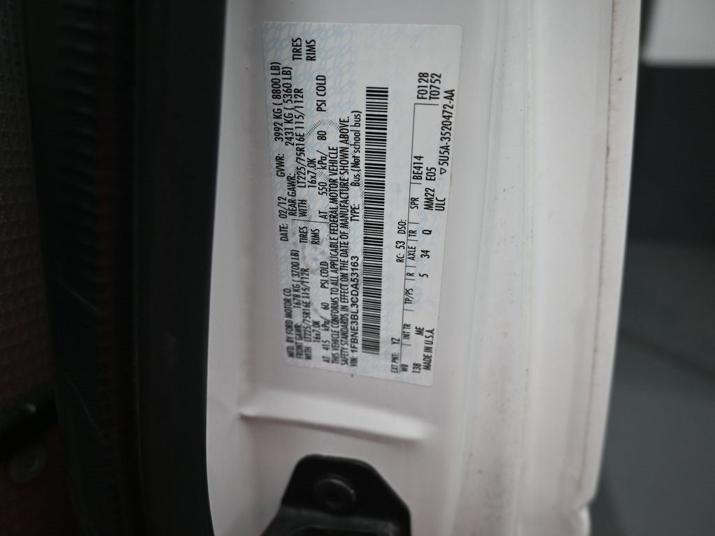 2012 Ford E-350SD XLT