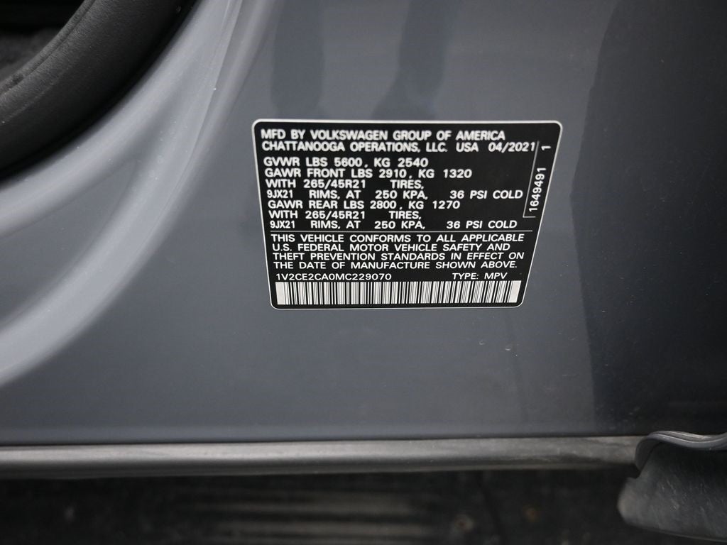 2021 Volkswagen Atlas Cross Sport 3.6L V6 SEL R-Line