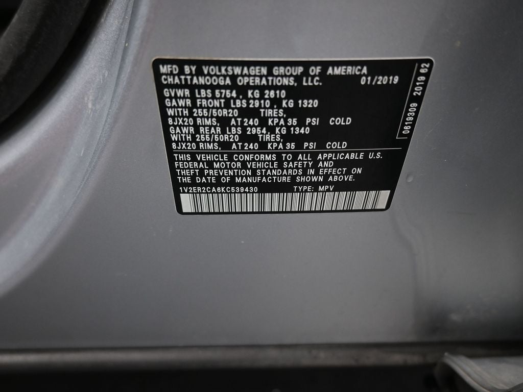 2019 Volkswagen Atlas SEL