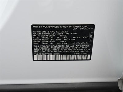 2025 Volkswagen Atlas Cross Sport 2.0T SEL R-Line Black