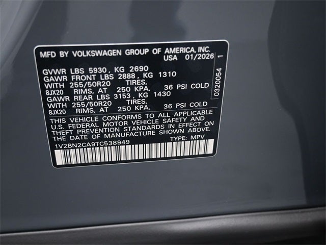 2026 Volkswagen Atlas 2.0T SEL