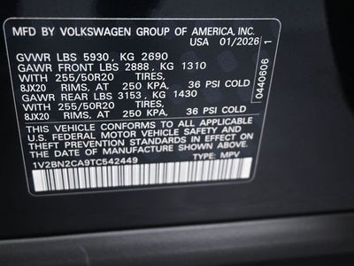 2026 Volkswagen Atlas 2.0T SEL