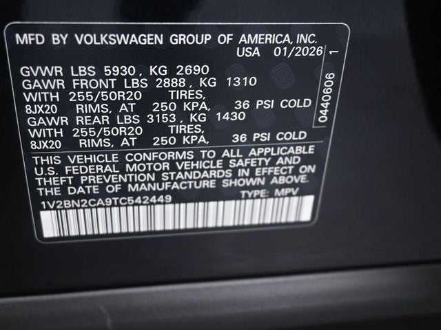 2026 Volkswagen Atlas 2.0T SEL