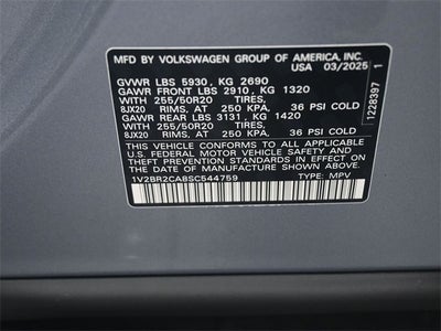 2025 Volkswagen Atlas 2.0T SEL