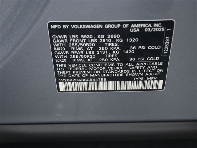 2025 Volkswagen Atlas 2.0T SEL