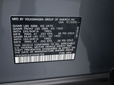 2026 Volkswagen Atlas 2.0T Peak Edition
