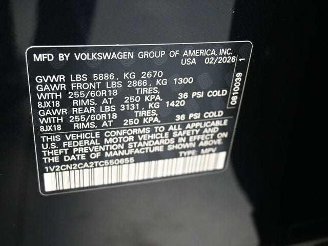 2026 Volkswagen Atlas 2.0T Peak Edition