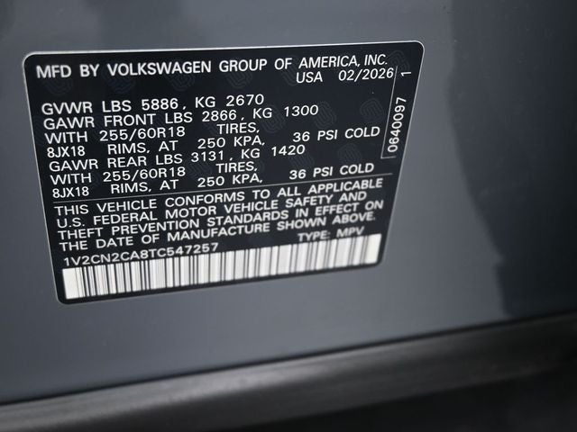 2026 Volkswagen Atlas 2.0T Peak Edition