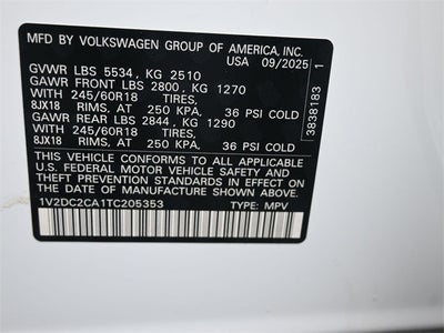 2026 Volkswagen Atlas Cross Sport 2.0T SE