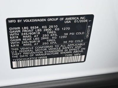 2026 Volkswagen Atlas Cross Sport 2.0T SE