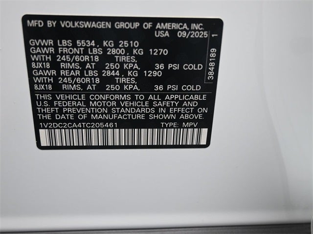 2026 Volkswagen Atlas Cross Sport 2.0T SE