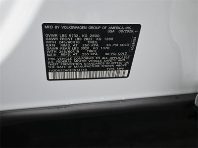 2026 Volkswagen Atlas 2.0T SE