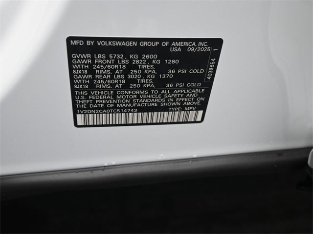 2026 Volkswagen Atlas 2.0T SE