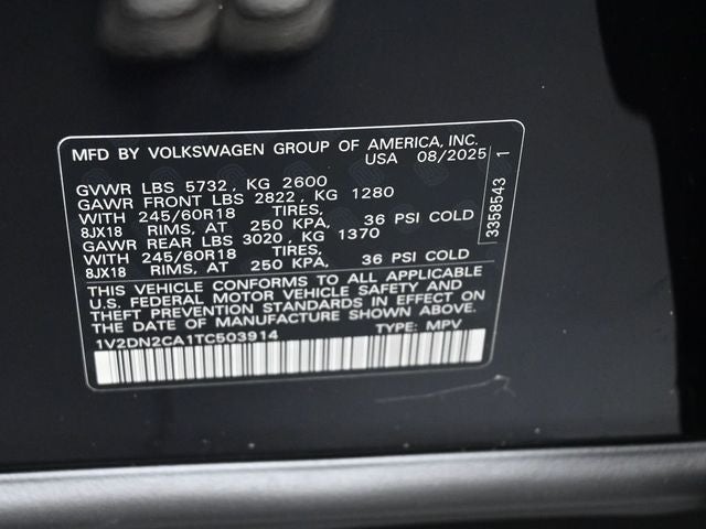 2026 Volkswagen Atlas 2.0T SE