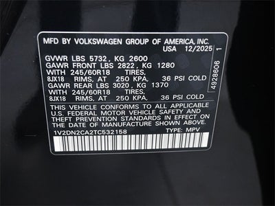 2026 Volkswagen Atlas 2.0T SE