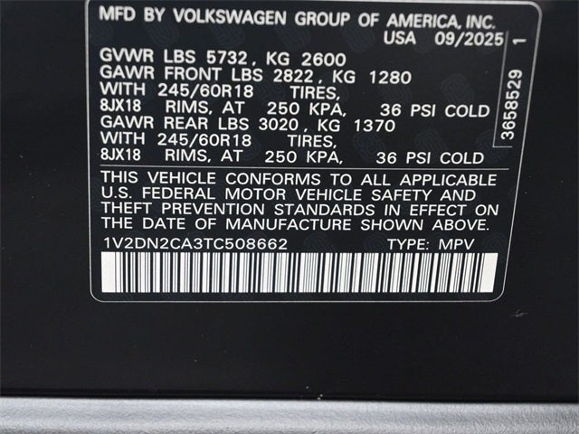 2026 Volkswagen Atlas 2.0T SE