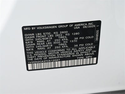 2026 Volkswagen Atlas 2.0T SE