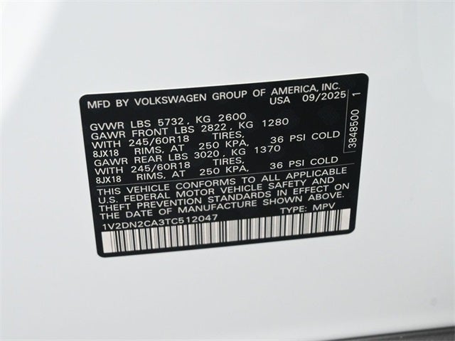 2026 Volkswagen Atlas 2.0T SE