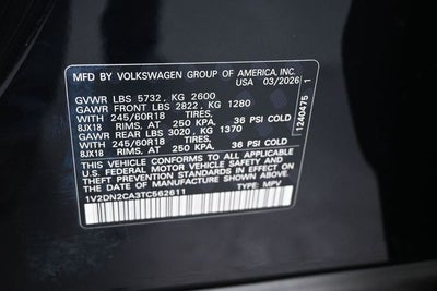 2026 Volkswagen Atlas 2.0T SE