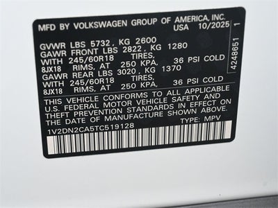 2026 Volkswagen Atlas 2.0T SE