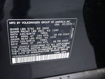 2026 Volkswagen Atlas 2.0T SE