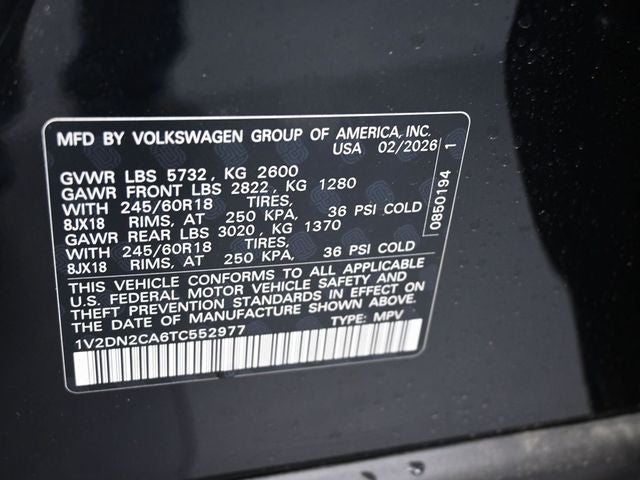 2026 Volkswagen Atlas 2.0T SE