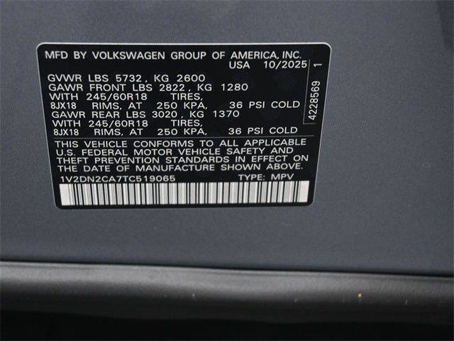 2026 Volkswagen Atlas 2.0T SE