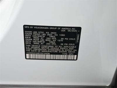 2026 Volkswagen Atlas 2.0T SE