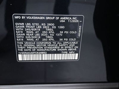 2026 Volkswagen Atlas 2.0T SE