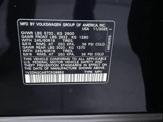 2026 Volkswagen Atlas 2.0T SE