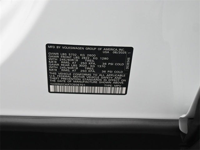 2026 Volkswagen Atlas 2.0T SE