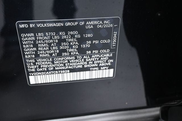 2026 Volkswagen Atlas 2.0T SE