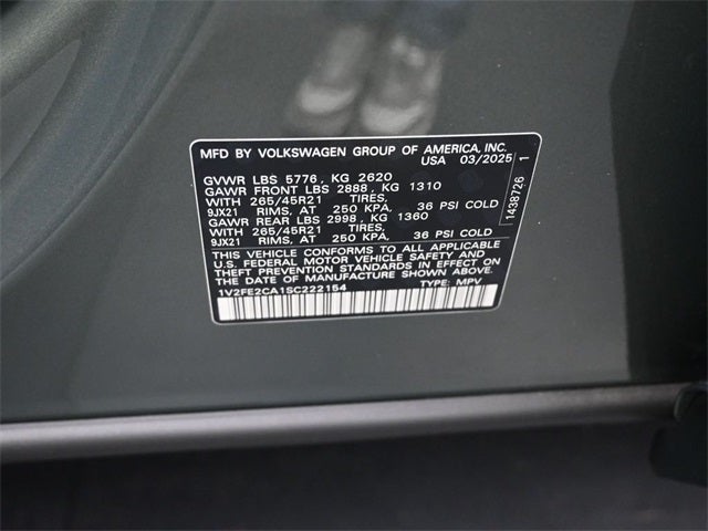 2025 Volkswagen Atlas Cross Sport 2.0T SEL Premium R-Line