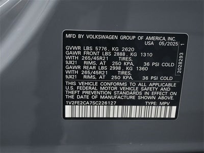 2025 Volkswagen Atlas Cross Sport 2.0T SEL Premium R-Line