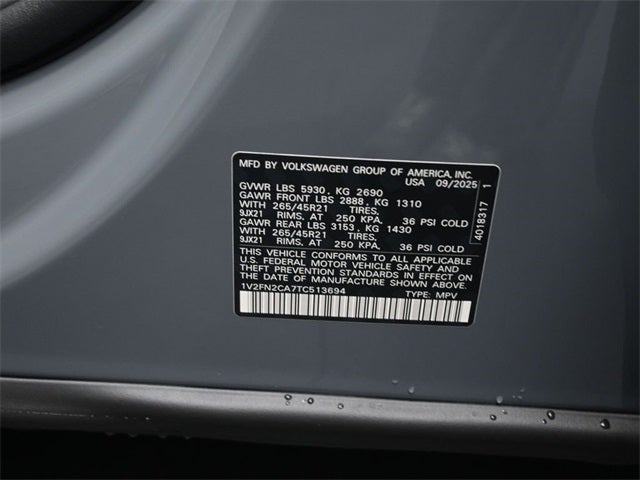 2026 Volkswagen Atlas 2.0T SEL Premium R-Line