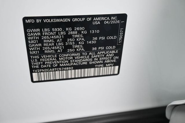 2026 Volkswagen Atlas 2.0T SEL Premium R-Line