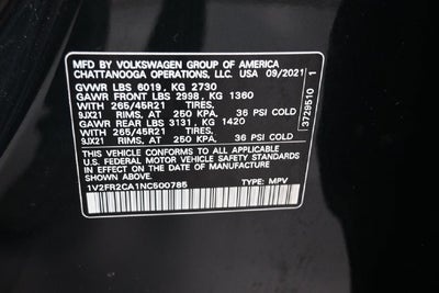 2022 Volkswagen Atlas 3.6L V6 SEL Premium R-Line