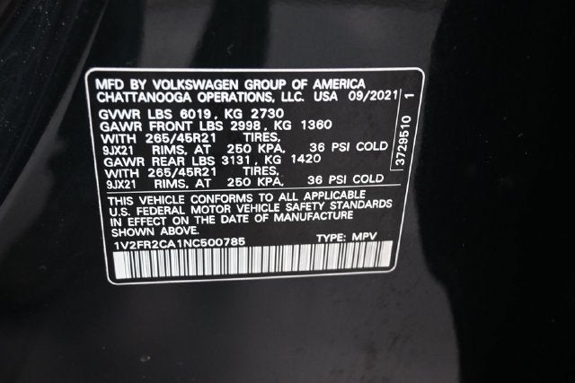 2022 Volkswagen Atlas 3.6L V6 SEL Premium R-Line