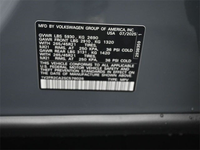 2025 Volkswagen Atlas 2.0T SEL Premium R-Line