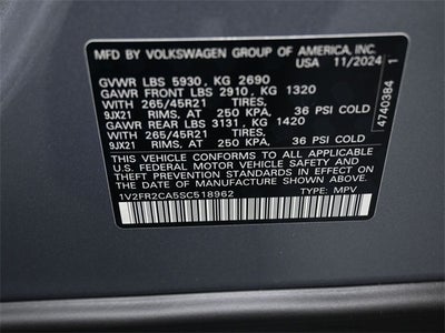 2025 Volkswagen Atlas 2.0T SEL Premium R-Line