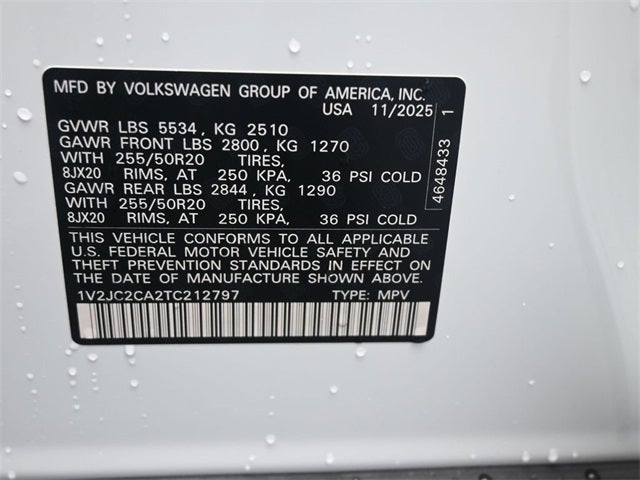 2026 Volkswagen Atlas Cross Sport 2.0T SE w/Technology