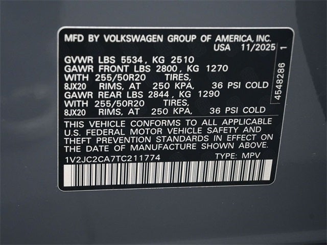 2026 Volkswagen Atlas Cross Sport 2.0T SE w/Technology