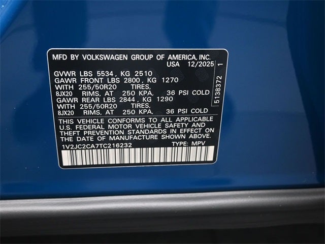 2026 Volkswagen Atlas Cross Sport 2.0T SE w/Technology