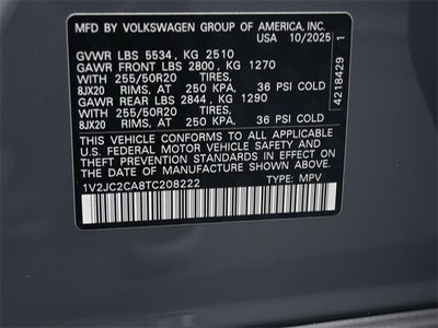 2026 Volkswagen Atlas Cross Sport 2.0T SE w/Technology