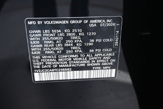 2026 Volkswagen Atlas Cross Sport SE w/Technology