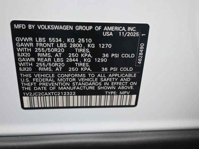 2026 Volkswagen Atlas Cross Sport 2.0T SE w/Technology