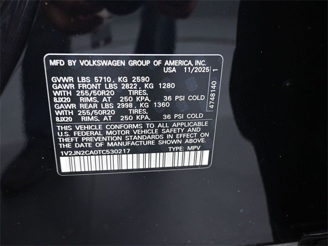 2026 Volkswagen Atlas 2.0T SE w/Technology