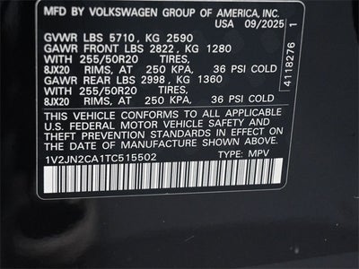 2026 Volkswagen Atlas 2.0T SE w/Technology