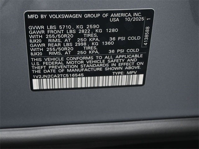 2026 Volkswagen Atlas 2.0T SE w/Technology